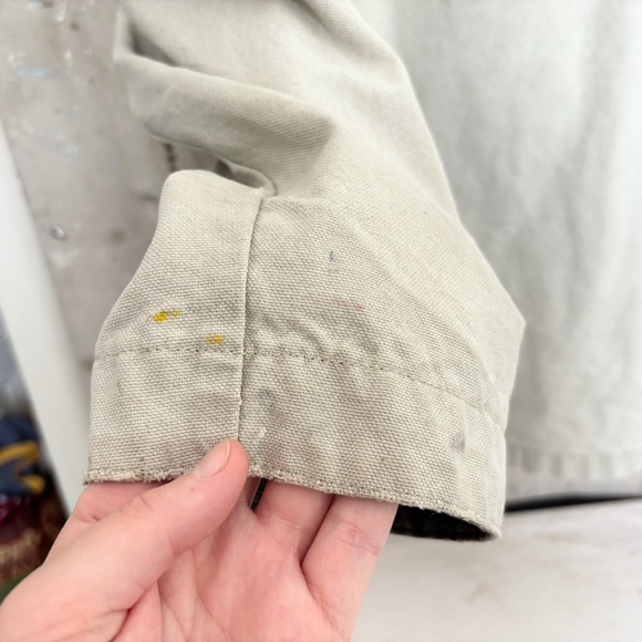 Vintage LL Bean Beige Canvas Barn Coat Chore Jacket - Picture 8 of 8